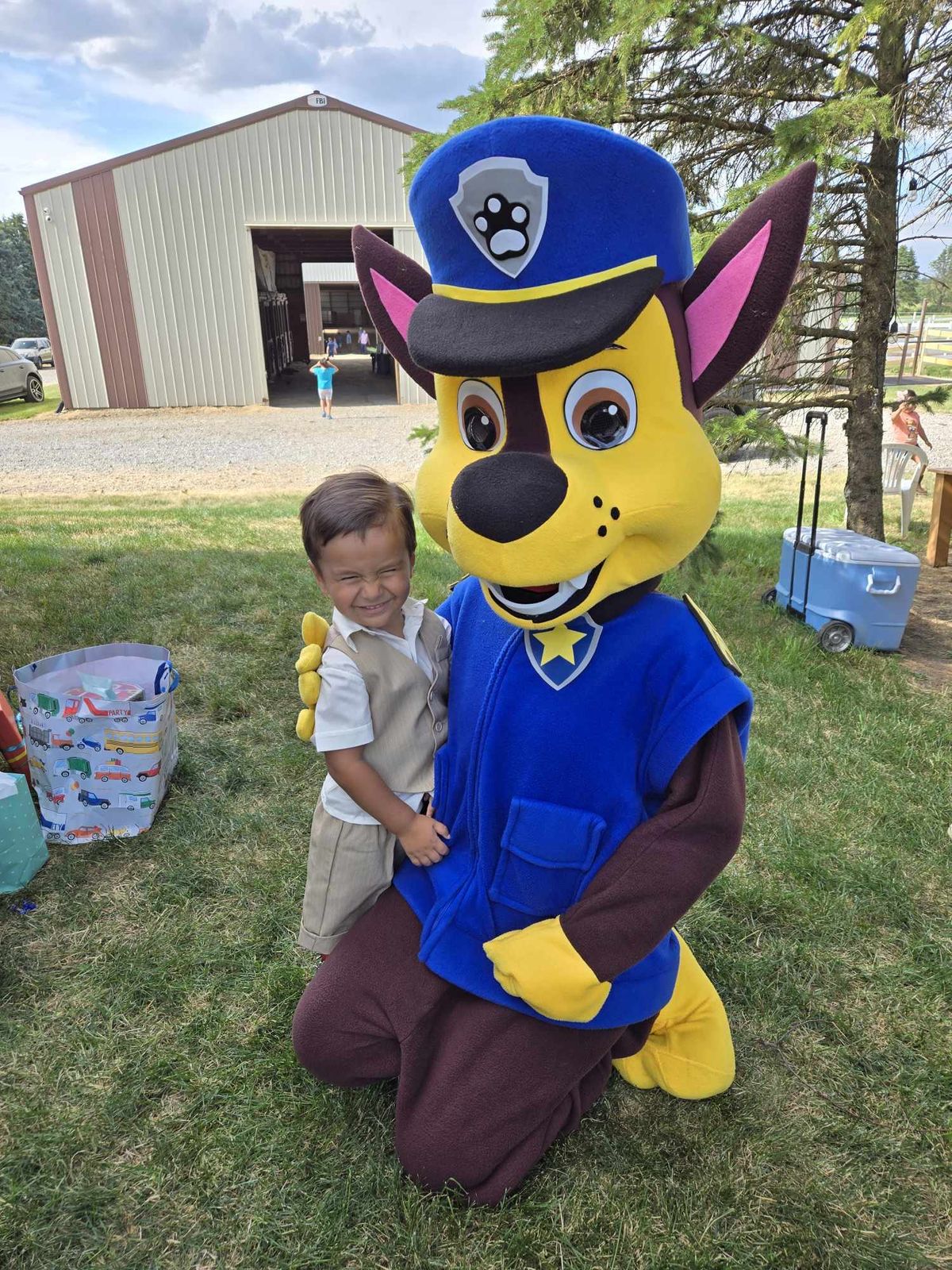 Hire Chase from Paw Patrol for birthday parties - police pup mascot character performer