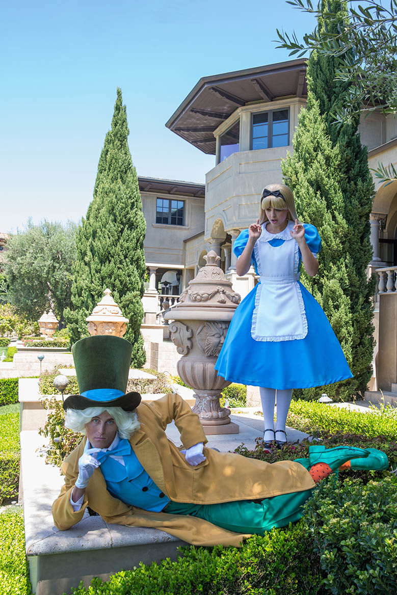 alice and mad hatter party character for kids in fort lauderdale